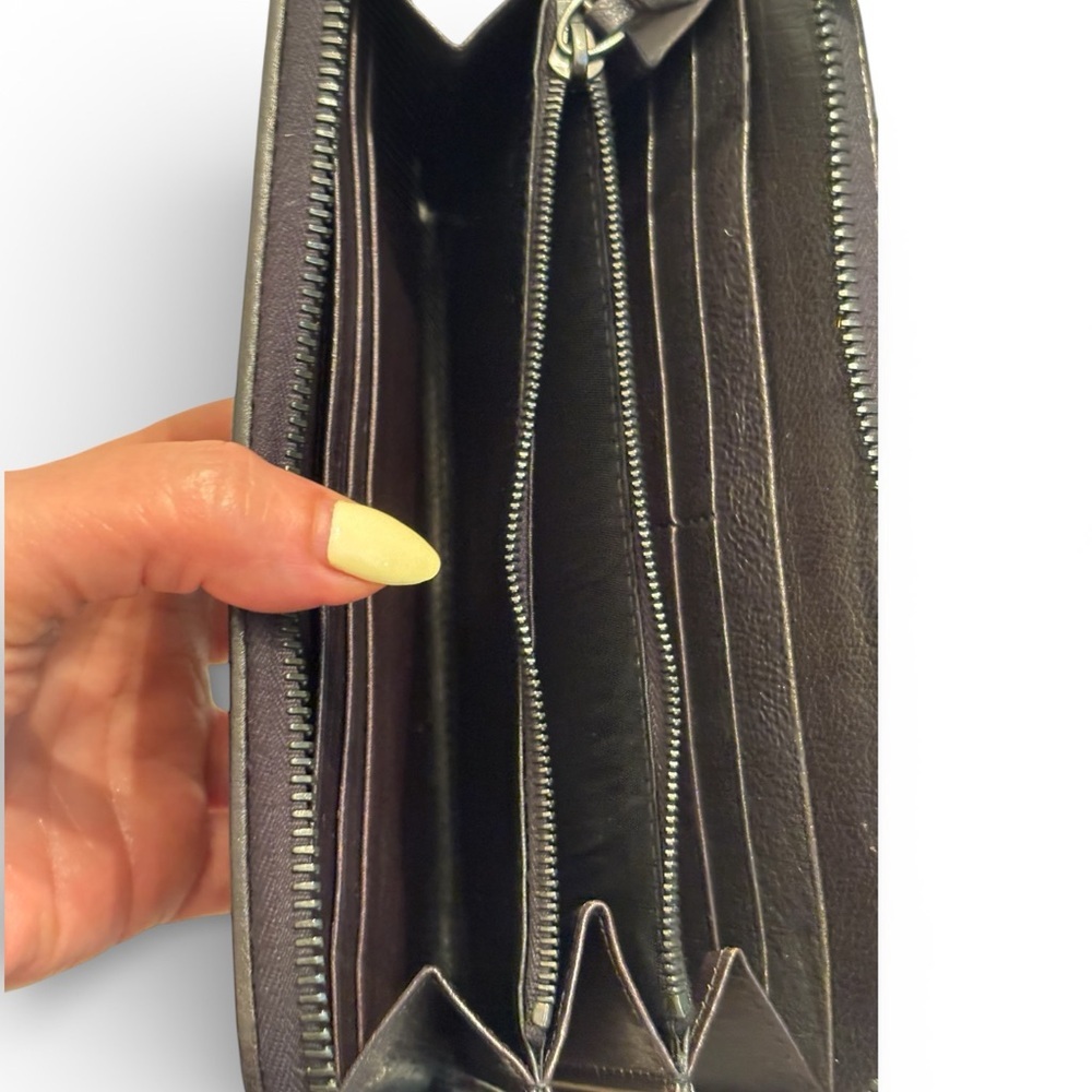 Bottega Veneta Interratio zippy Black Woven Leather Wallet box not included - Picture 4 of 15